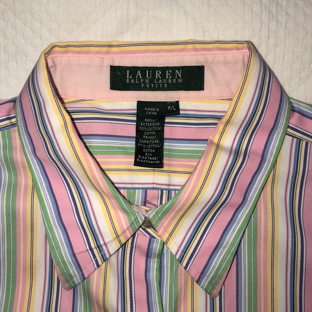 Ralph Lauren Pink Multi-Stripe Top - Picture 2 of 2